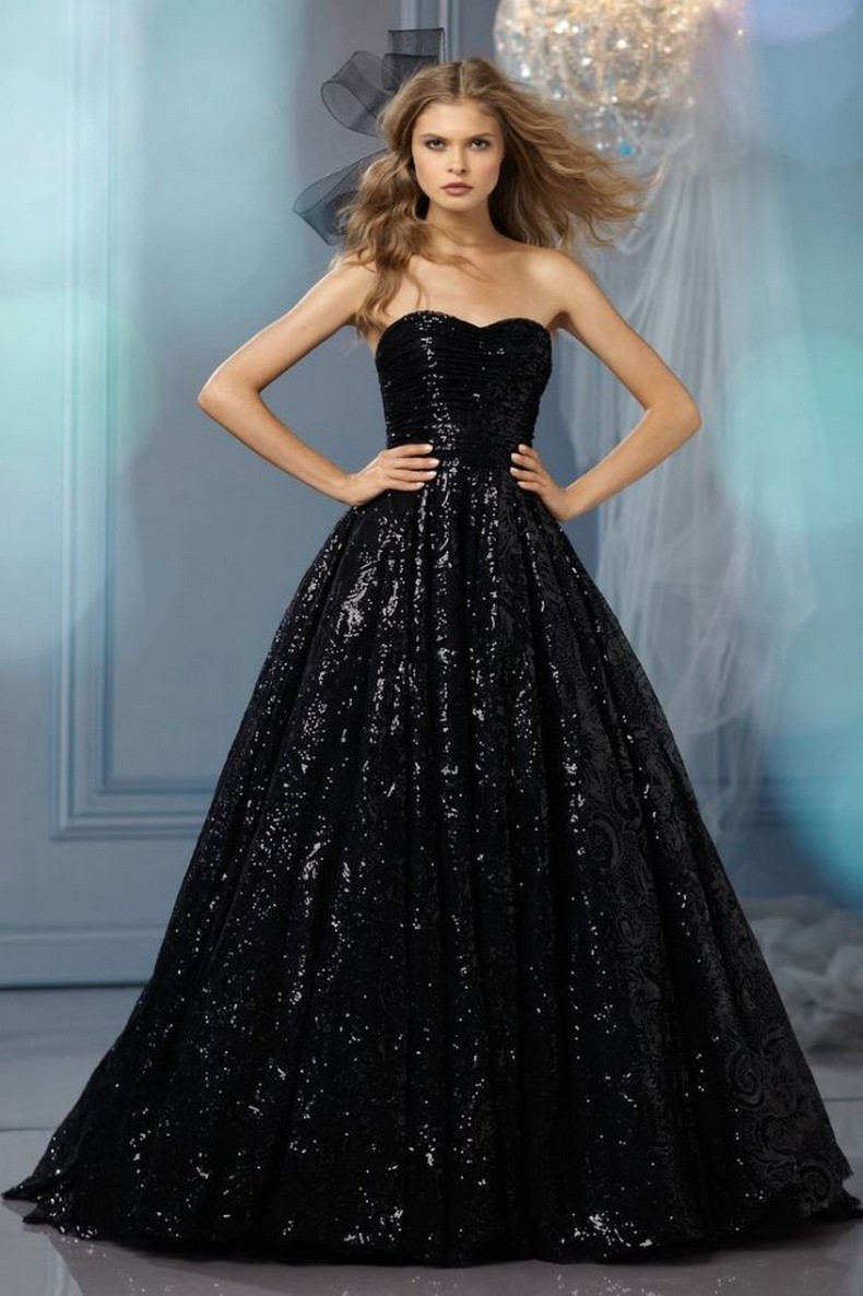 25 Glamorous Black Wedding Dresses Luxury Pictures - Gambaran