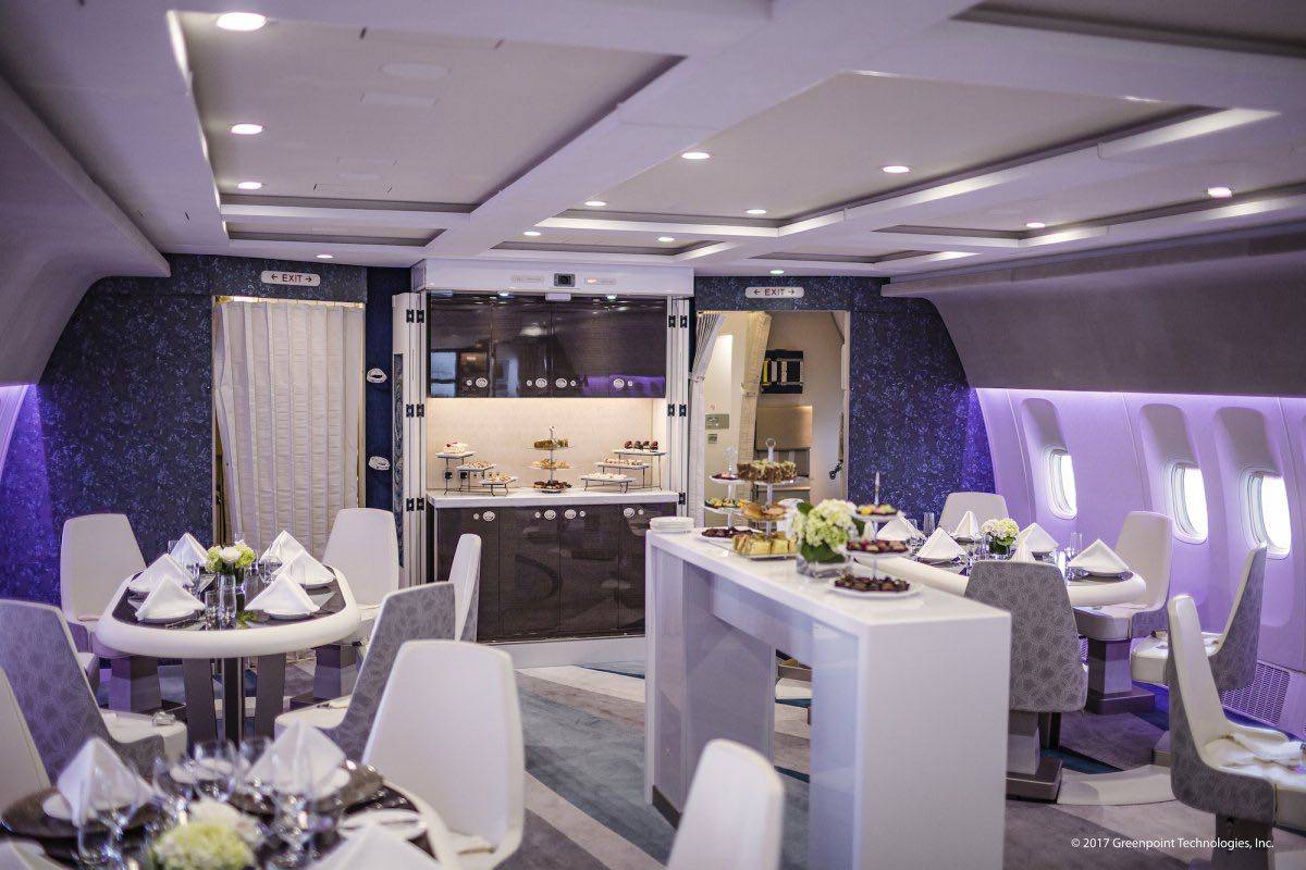 Boeing 777 luxury airplane from Crystal Cruises
