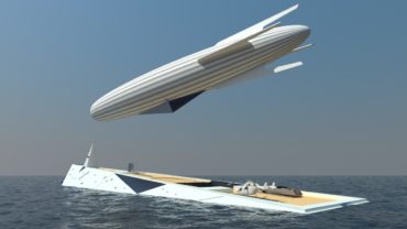 Dare to dream with this 140-meter super yacht concept with airship included