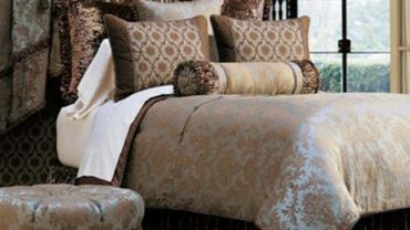 Luxury bedding with Eastern accents and bold colors