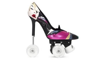 Anya 100 Patch Pump Roller - Yves Saint Laurent’s Stilettos on wheels