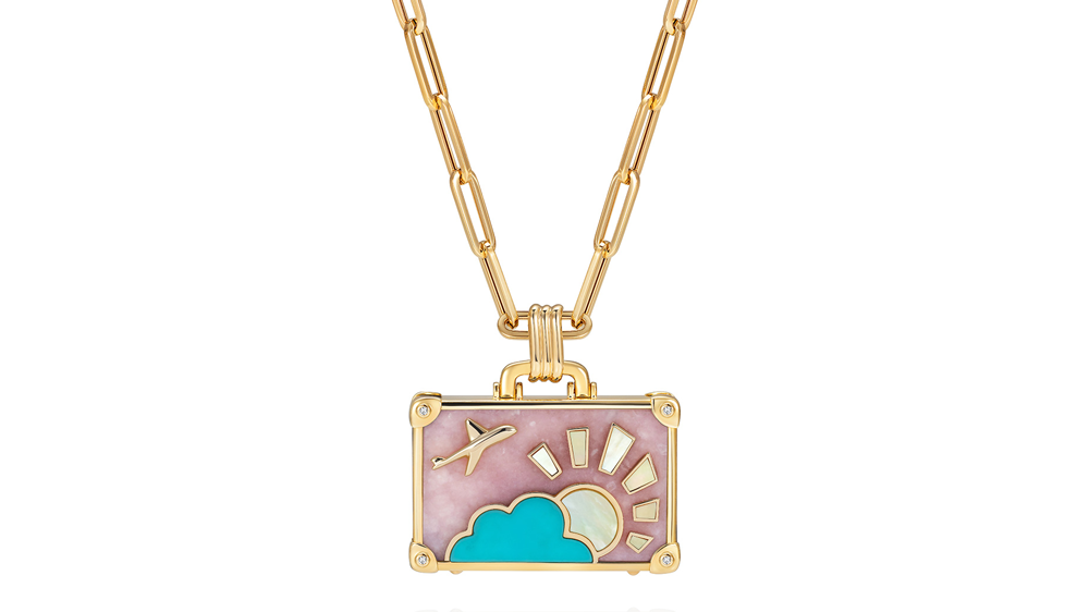 NeverNot Turquoise, Pink Opal and Mother of Pearl Necklace