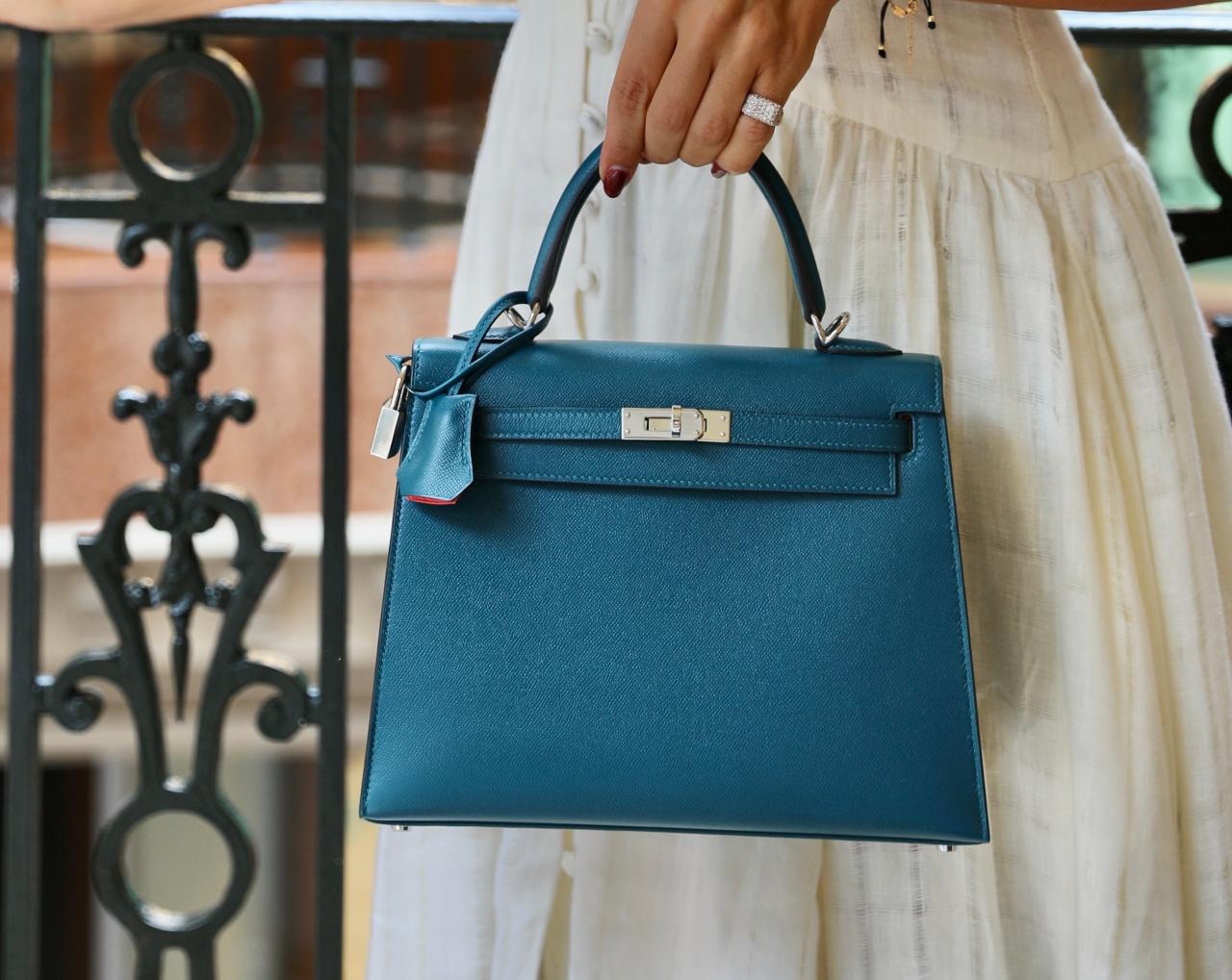 The Hermes Kelly bag. Estimated price: $8,650 - $9,100
